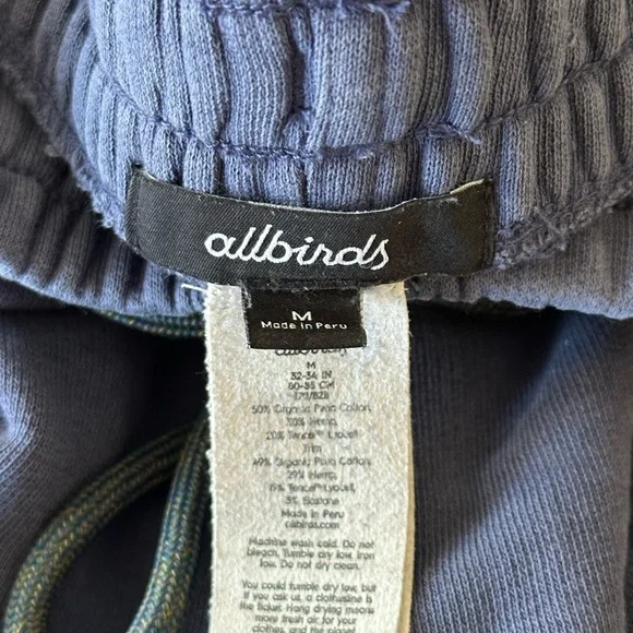 ALLBIRDS Women’s Navy Jogger Sweatpants M Organic Pima Cotton Athleisure Lounge - Picture 3 of 7